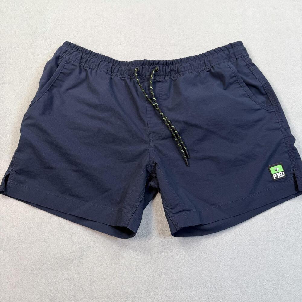 FXD Shorts Mens 40 Blue Chino Elastic Waist Drawstring Workwear Stretch Casual